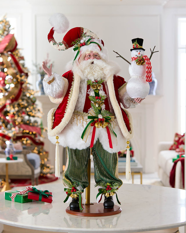 Limited Edition Santa Building Snowman Christmas Decor